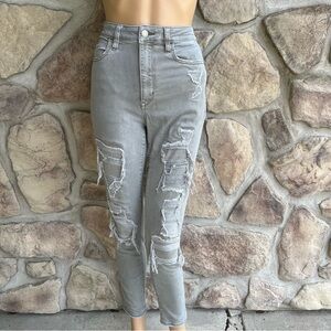 AMERICAN EAGLE | Super Stretch X Super Hi-Rise Jeggings (Grayish Green Color)